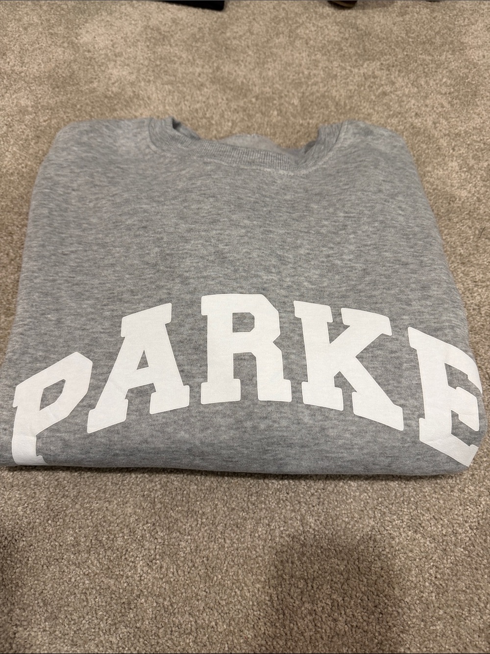 Parker Gray Sweatshirt with White Logo